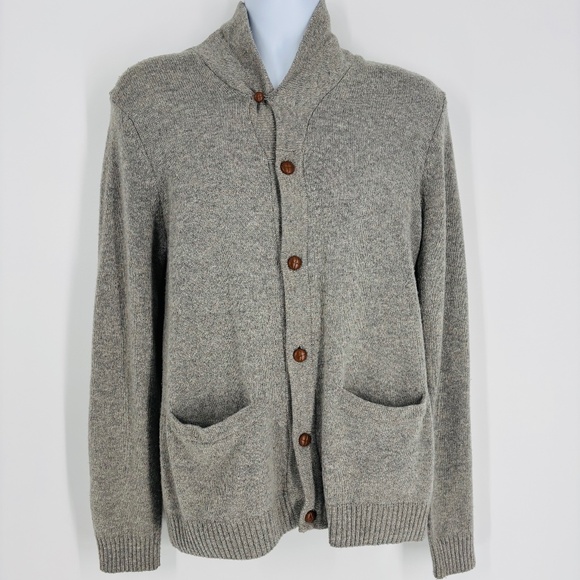 Pre-Owned Men's H&M Grey Cardigan Sweater Size M Button-Up Knit Casual! - Picture 1 of 5
